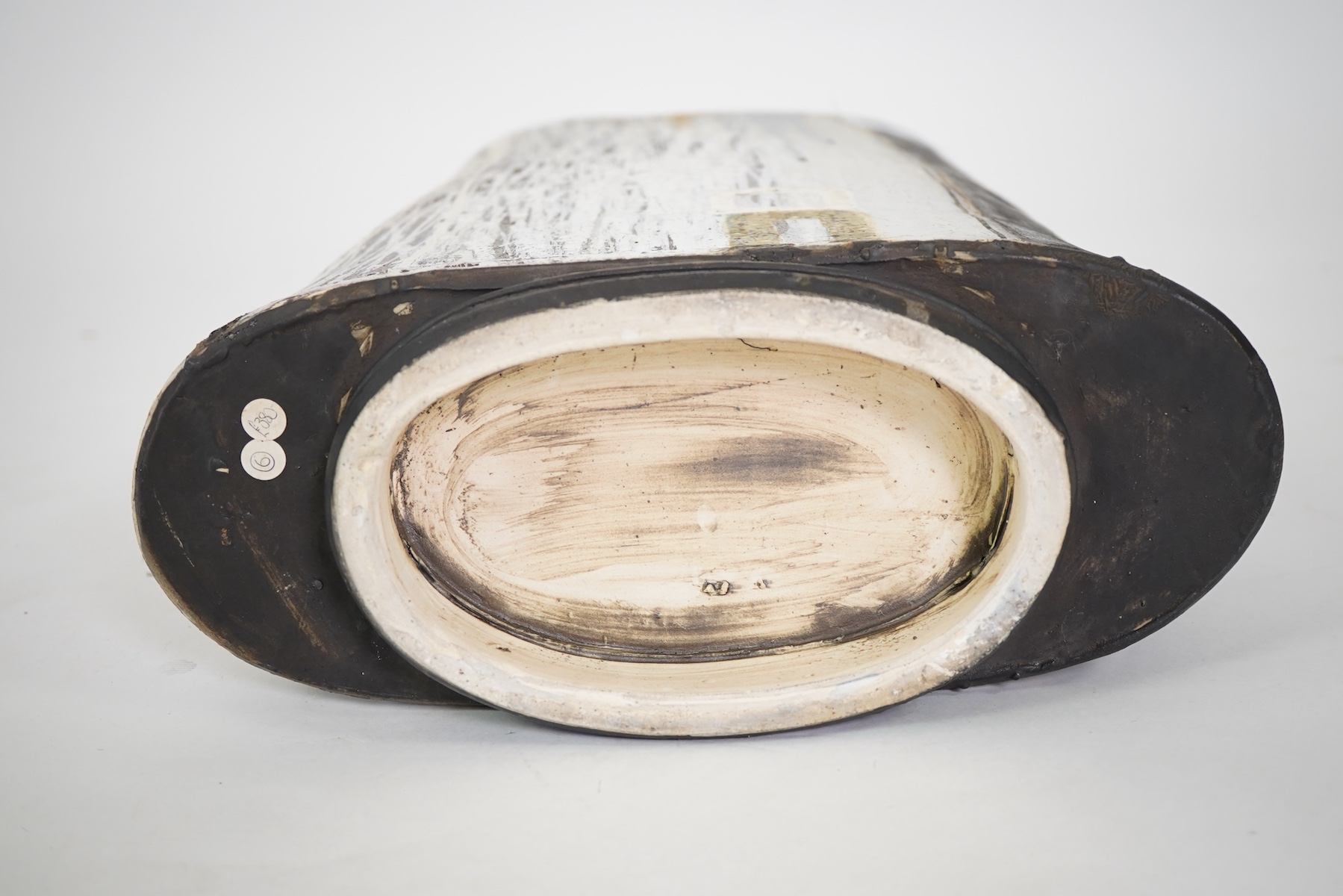 Sam Hall (b. 1967): A large flat-sided stoneware vase